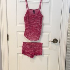 Pink pajama set